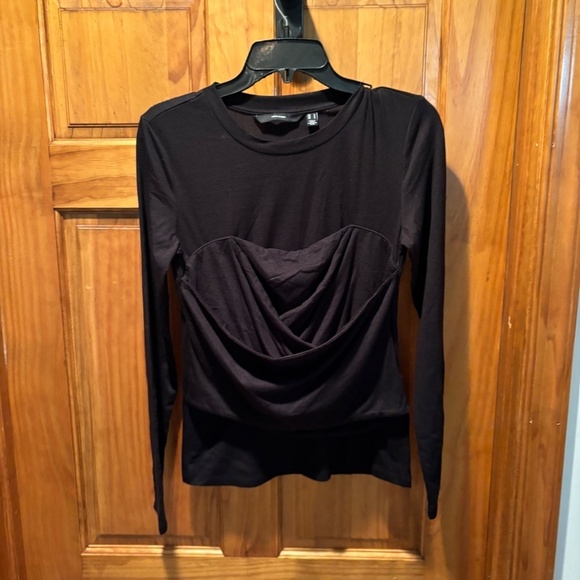 Vero Moda Nelly Long Sleeve Corset Top in Black Medium - Picture 2 of 9